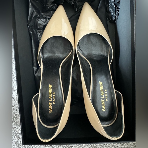 Saint Laurent Paris Nude Heels. Size 39.5 - Picture 3 of 8